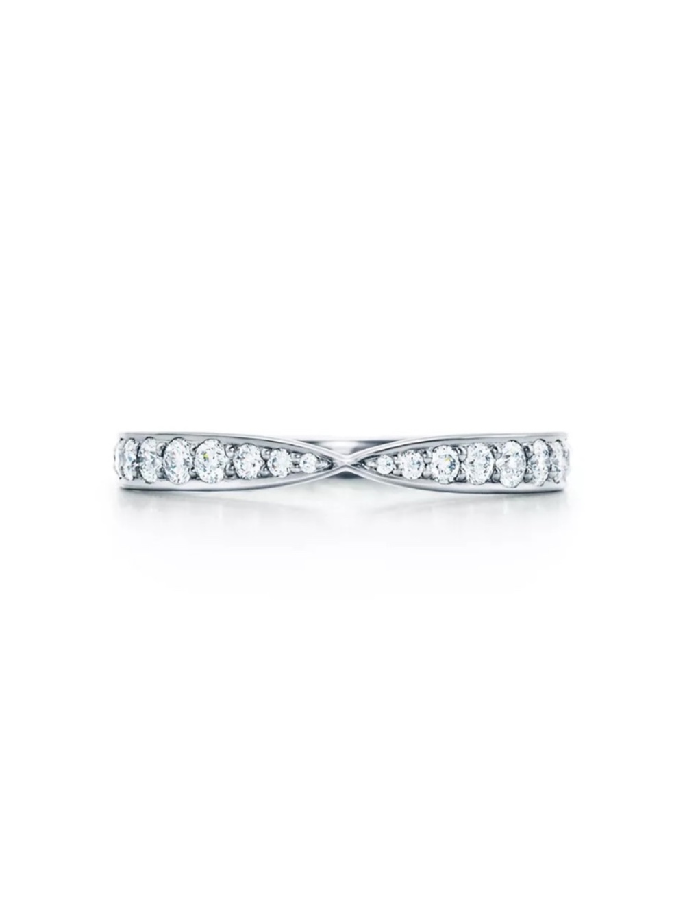 Platinum Diamond Harmony Band Ring size 5.5 GUC